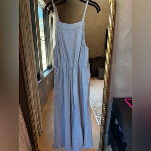 Small- wide leg Blue Sleeveless Jumpsuit